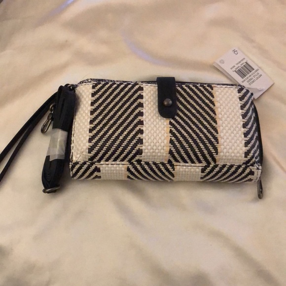 sakroots Woven Large Smart Phone Crossbody Bag Black & White Soulful Desert NWT - Picture 2 of 16